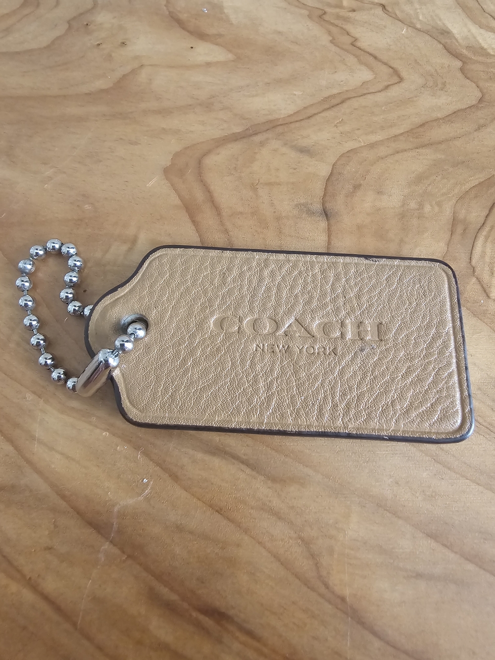 Coach Tan Leather Hang Tag - Picture 2 of 3